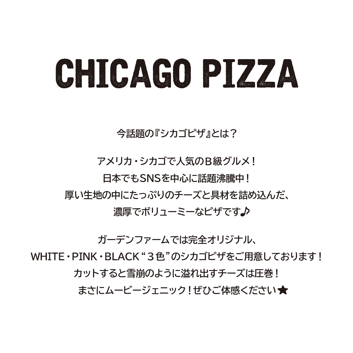 溢れ出したら止まらない？！シカゴピザ旋風到来！